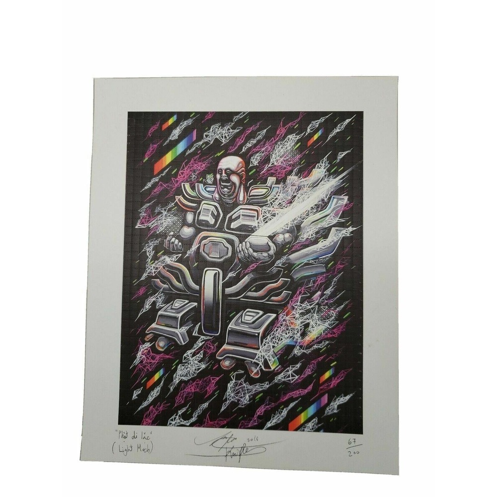 Kaliptus  "Phat di Lac" (Light Mech)  signed‎ limited edition blotter art print